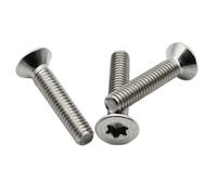 Vis Torx Tete Fraisee M4 x 30mm : 50 Pcs pour Rondelles Metal Ecrou | Vis Inox Torx Acier A2 | Tete Cylindrique Fraisee Anti-Rouille - DIN 965 | PROTORX