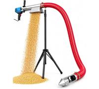 Vis transporteuse à grains 2800 W, trémie flexible 100 mm avec, 1,5 m, 1.5m | Chargeur pneumatique à grains 2800 W, tuyau souple 100 mm avec trépied réglable et vis sans fin renforcée pour 3 m