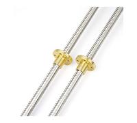 Vis trapézoïdale en acier inoxydable, 2e vis-mère filetée en acier inoxydable 304 avec écrou laiton T8, for moteur pas à de l'axe Z d'une imprimante 3D(Lead 2mm,200mm (2PCS))