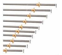 Vis trapézoïdale en acier inoxydable 304 de 8 mm avec écrou en laiton pour imprimante 3D Glissière linéaire et support de module XYZ (550 mm)