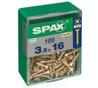 Lot de 100 vis acier tête fraisée pozidriv, Diam.3.5 mm x L.16 mm