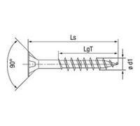 Vis à bois aggloméré Torx - filetage partiel - 6x60 mm - 200 pièces - Wirox SPAX