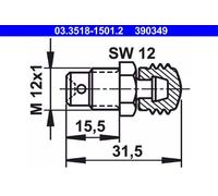 Vis/valve de purge ATE Article : 03.3518-1501.2