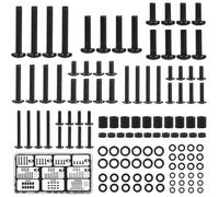 Vis Vesa de Fixation Mural TV: Lot de 122 Vis Acier au Carbone avec Rondelle Plastique et Entretoise ABS, Compatible Écrans Samsung, LG, Sony, Accessoires Montage Support Mural Télévision
