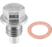Vis Vidange M12 x 1,75 Bouchon Carter d'huile Véhicule Moteur Magnétique Inox avec Joint Cuivre