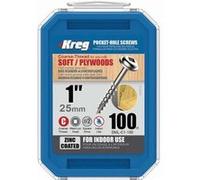 Kreg Tools – Vis galvanisées Maxi-Loc carré 8 x 25 mm, filetage épais, 100 pièces