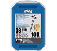 Kreg Tools – Vis Maxi-Loc carré – galvanisées 8 x 38 mm – filetage épais – 250 vis