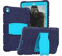 Visaccy Coque pour iPad 6e génération, iPad 5e génération, iPad Air 2, Coque intégrale en Silicone Robuste à 3 Couches avec béquille pour iPad 9,7"