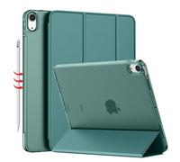 Visaccy Étui compatible avec iPad Air 4./5. Génération, étui de tablette 10,9 pouces, étui de protection magnétique fin avec dos givré translucide, étui de mise en veille/réveil automatique [vert minuit]