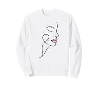 Visage Abstrait Minimaliste Sweatshirt