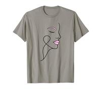 Visage Abstrait Minimaliste T-Shirt