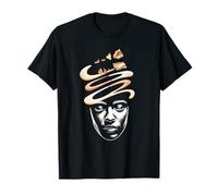 Visage Abstrait Spirale Pensée Fragments Or Art Surréaliste T-Shirt