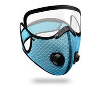 Visage avec charbon actif et valves d'air pour le travail du bois, la construction, le visage, la bouche, demi-sport