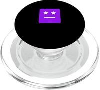 Visage Bloc Violet aux Yeux étoilés PopSockets PopGrip pour MagSafe