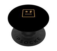 Visage carré éclaircissant Les étoiles Marron Graphique PopSockets PopGrip Adhésif