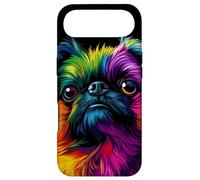Visage coloré de Griffon de Bruxelles pour Homme et Femme Noir Coque pour iPhone Air