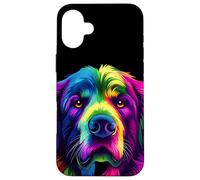 Visage coloré des Pyrénées Mignonnes pour Homme et Femme Noir Coque pour iPhone 16 Plus