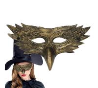 Visage Creative Eagle Masquee - Jouant Maasque | Creative Halloween Half Face Eagle Masque | Masque De Costume D'Halloween | Équipement De Cosplay D'Halloween Pour Cosplay, Fêtes, Carnival