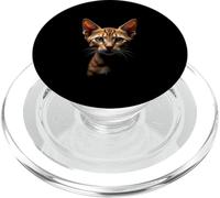 Visage de Chat abyssin - Art réaliste des ténèbres PopSockets PopGrip pour MagSafe
