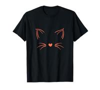 Visage de Chat Invisible Corail T-Shirt