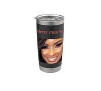 Visage de Jasmine Crockett Gobelet isotherme en acier inoxydable double paroi