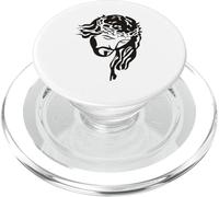 Visage de Jésus-Christ regardant vers Le Bas l'église du Jour de Pâques PopSockets PopGrip pour MagSafe