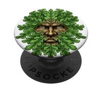 Visage de la forêt Antique païenne Nature Esprit Celtique Cadeau Folk PopSockets PopGrip Adhésif
