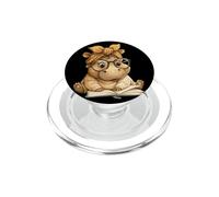 Visage de Lapin Effrayant Gothique Horreur Graphique Yeux Large Sourire PopSockets PopGrip pour MagSafe
