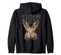 Visage de Lapin géant flamand Forêt Faune Nature Lapin Sweat à Capuche