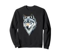 Visage de loup - Art graphique - Yeux bleus - Lovers Sweatshirt