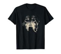 Visage de Loup fumant avec Cigarette Moody Smoke T-Shirt
