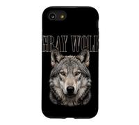 Visage de Loup Gris Clair de Lune forêt Faune Nature Loup Gris Coque pour iPhone SE (2020) / 7/8