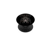 Visage de Loup sanguin au Clair de Lune forêt Faune Nature Loup PopSockets PopGrip Adhésif