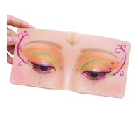 Visage de mannequin de maquillage en silicone réaliste | Visage en silicone pour la pratique du maquillage | pour extensions de cils, fard à paupières, sourcils, cils