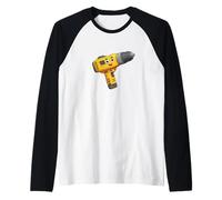 Visage de perceuse électrique Amusant pour Les Amateurs de brouillon et de bricoleurs Manche Raglan