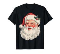 Visage de Père Noël à l'ancienne Noël Vintage Noël 2025 T-Shirt