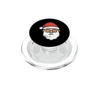 Visage de Père Noël avec Lunettes PopSockets PopGrip pour MagSafe
