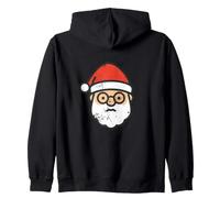 Visage de Père Noël avec Lunettes Sweat à Capuche