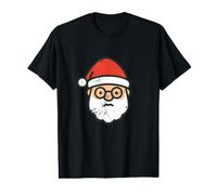 Visage de Père Noël avec Lunettes T-Shirt Graphique avec Valeur