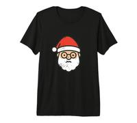 Visage de Père Noël avec Lunettes T-Shirt Haut de Gamme