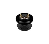 Visage de Pingouin aux Yeux Jaunes - Oiseau de mer - Nature - Pingouin PopSockets PopGrip Adhésif