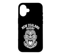 Visage de Rugby Maori Vintage de Nouvelle-Zélande avec Tatouage Moko Coque pour iPhone 16