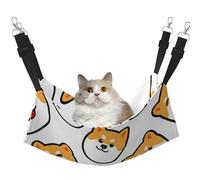 Visage de Shiba Inu,Hamac Suspendu pour Chat, lit Suspendu Doux Double Face pour Petits Chiens,M