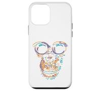 Visage de Singe Cool Silhouette Amoureux des Animaux Singe avec Lunettes Coque pour iPhone 12 Mini