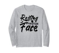 Visage de sorcière au Repos - Halloween Amusant Manche Longue