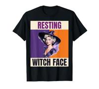 Visage de sorcière au Repos rétro Halloween Femme T-Shirt Graphique avec Valeur