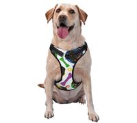 Visage de Teckel Joueur,Harnais pour Animaux de Compagnie, Harnais réfléchissant réglable pour Chien,XL