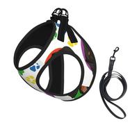 Visage de Teckel Joueur,Harnais pour Animaux de Compagnie, Harnais réfléchissant réglable pour Chien,L