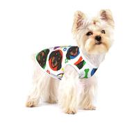 Visage de Teckel Joueur,T-Shirt sans Manches en Coton pour Animaux de Compagnie, Gilet Respirant, Extensible et Doux,L