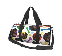 Visage de Teckel ludique, Sac de Voyage de Grande capacité, Sac à Main Rond, Sac de Voyage de Sport, fourre-Tout, Sac de Fitness